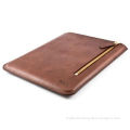 Customized Lightweight Brown Ipad Protective Leather Sleeves Magnetic Cover